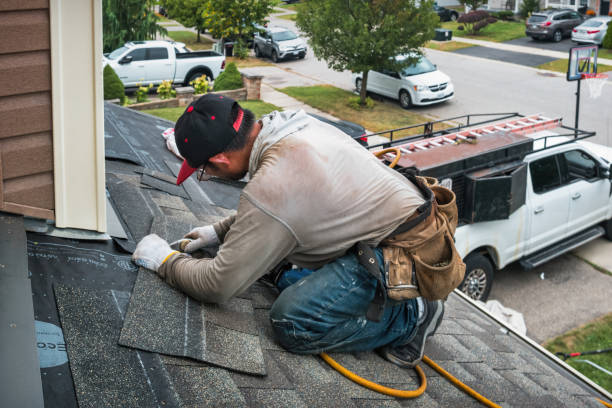 Professional Flat Roof Repair technician working in Rock Springs, WI